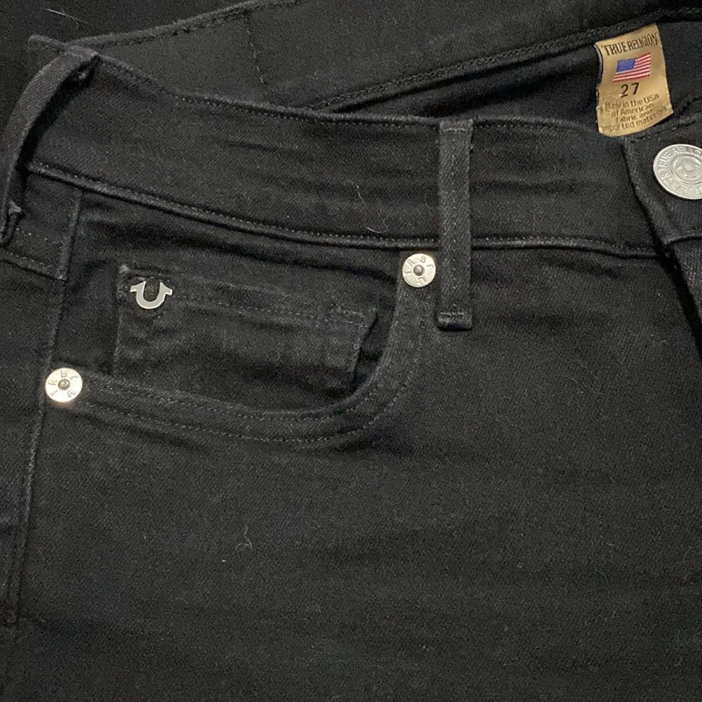 True Religion Black Joey Flared Jean Size 27 - Picture 14 of 15